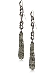Deanna Hamro Atelier "S Link" Black Diamond Long Drop Earrings