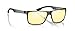 Gunnar Optiks VIN-06101 Vinyl Full Rim Ergonomic Advanced Computer Glasses with Amber Lens Tint, Onyx/Gunmetal Frame Finish