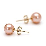 PearlsOnly Pink 6-7mm AAAA Freshwater Pearl Earring Set