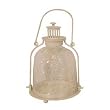 Lantern Shaped Ivory Metal Tealight Tea Light Holder