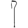 ^Medline Offset Handle Cane, Black