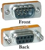 Mini Null Modem DB9 Male / DB9 Female, Adaptor