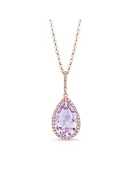 Victoria Kay Gemstone and 1/5ct White Diamond Pendant in Sterling Silver, 18"