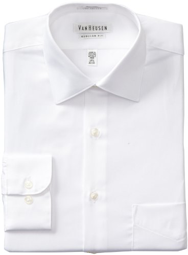 Van Heusen Men's Regular Fit Poplin Spread Collar Dress Shirt