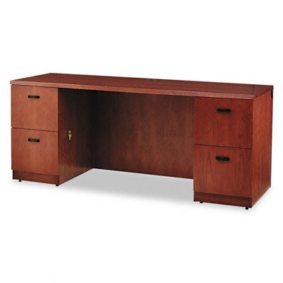 HON PA271DB4JJ 72 by 24 by 29-1/2-Inch Park Avenue Kneespace Credenza, Henna Cherry Frame/Top