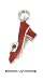 Sterling Silver Enamel Red High Heel Shoe Red Crystals Charm