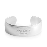 Personalized Medallion Cuff Bracelet and Jewelry Box Gift