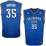 Kevin Durant Jersey: adidas Blue Replica #35 Oklahoma City Thunder Jersey - Medium
