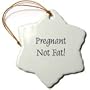 Pregnant Not Fat - 3 Inch Snowflake Porcelain Ornament
