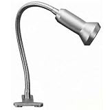 Anklemmleuchte Leseleuchte Nickel matt Höhe 395mm