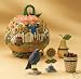 Jim Shore Heartwood Creek 5 Piece Set Pumpkin Container with Lid and Mini Figurines