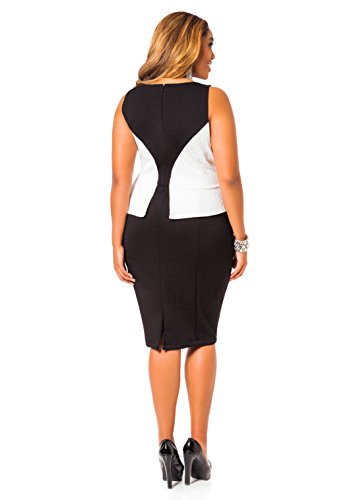 open lace back dress Puff Sleeved Peplum Top  Ashley Stewart