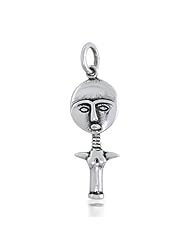 Bling Jewelry Sterling Silver Symbol Aku Aba Fertility Goddess Pendant