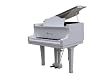 44-Key White Baby Grand Piano