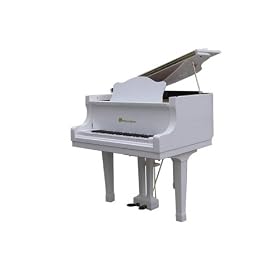 44-Key White Baby Grand Piano