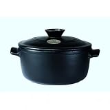 Emile Henry Flame Top 2-2/3-Quart Round Oven, Red