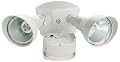 Designers Edge L-988WH 240 Degree Sensor Twin Head Suer Bright LED Motion Activated Floodlight, White