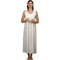 100% Cotton Embroidered White Rose Nightdress