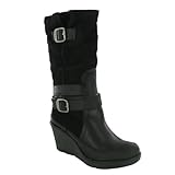 Bronx 13796-B Black Leather Damen Boots Size 39 EU