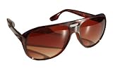 Gloss Aviator Glasses Sunglasses with Plastic Frame - Uv400 Protection Lens - Black by 