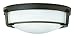 Hinkley 3225OB-WH Transitional Three Light Flush Mount from Hathaway collection in Bronze/Darkfinish,