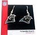 Carolina Panthers Earrings Nfl Stainless Steel