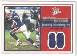 2003 Fleer Platinum Portrayals Jerseys #PP-JS Jeremy Shockey - New York Giants (Piece of Authentic Game-Worn Jersey) (Football Cards)