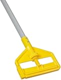 Invader Fiberglass Side-Gate Wet-Mop Handle, 1 dia x 54, Gray/Yellow