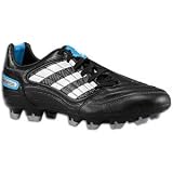 adidas Men's Absolado X Fg Soccer Cleat,Black/Predator Running White Metallic/Cyan/Metallic Silver/Lead,10 M US