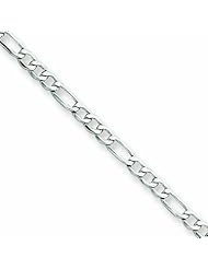 Genuine 14K White Gold Figaro Chain 24 Inches 100% Satisfaction Guaranteed.