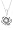14k White Gold Diamond Rose Pendant (.03 cttw, J Color, I2 Clarity), 18