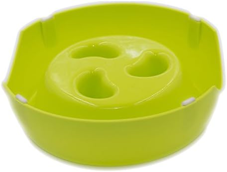 Fatpat Large Interactive Dog Bowls Slow Feeder Anti Gulping Go Slow Dog Bowl Green