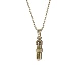 Quartz Necklace 15 Chain Snow White Gemstone Green Moss Vial Terrarium Silver Adjustable