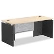 ALERA Seville Series Straight Front Desk Shell, 66w x 30d x 29h, Maple/Charcoal