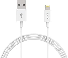 Aukey&reg; [Apple MFi Certificado] Cable de datos de USB,Cable USB,Cable de carga,Cargador Cable,Cable de conexi&oacute;n (conector USB A a Lightning,1 m) y Sincronizaci&oacute;n para iPhone 6 Plus/6/5S/5/5C, iPod Touch 5,iPad Air, iPad mini, iPad 4,iPod nano 7