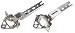 2 Türscharniere für Kühlschränke / Kühler für div. Geräte von Bosch Siemens Neff Constructa Imperial (T-Nr. 268698) etc. auch Miele (T-Nr. 2285121) - neu & original