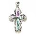 .925 Silver & Abalone Shell Cross Pendant