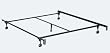 Standard Queen Size Bed Frame with 5 Legs and 1 5/8" Casters By Hollywood Bed Frames