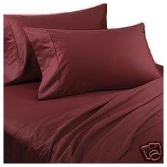 Solid Burgundy 300 thread count king size 8pc Bed I