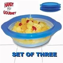 Collapsible Plastic Containers - Set of 3 (BLUE) (1"H x 8.25"W x 1.50"D)