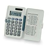 8-Digit Dual Power Pocket Calculator, 2-1/4x3-3/4x1/4