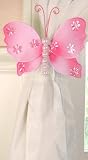 Nylon Butterfly Curtain Tieback - Pink Isabella (Sold Individually)