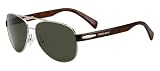 Giorgio Armani GA 674/S VHT Shiny Silver/Brown Aviator Sunglasses