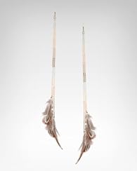 Color Block Chain & Feather Duster Earring