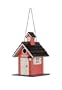 Le Petit Chalet LPC-12134B Town Hall Bird House - Red