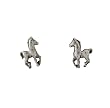 Sterling Silver Prancing Horse Post Earrings