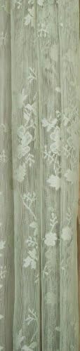 Alison Heavyweight Sheer Jacquard Lace 58"w X 84" Shade Drape Curtain Sage Green Sheer Panel