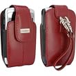 Blackberry Apple Red Matte Leather Vertical Tote With Wrist Strap for 8300 8310 8320 8330