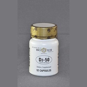 BioTech Pharmacal D3-50 50,000 IU, 12 Capsules