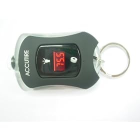 Accutire MS-4660B Keychain Gauge with Flashlight and Red Backlit Display